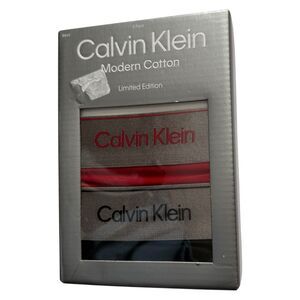 NWT Calvin Klein Modern Cotton 2 Pack Red And Black Bikini Panty Women’s XS